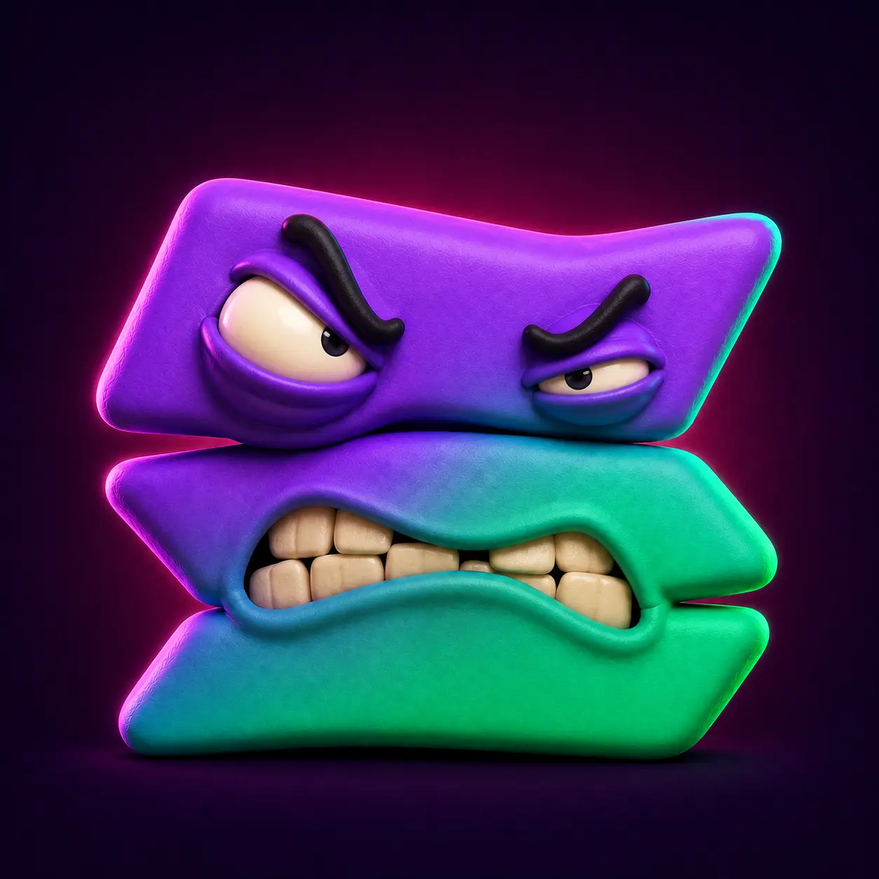 Solana Down mascot looking angry